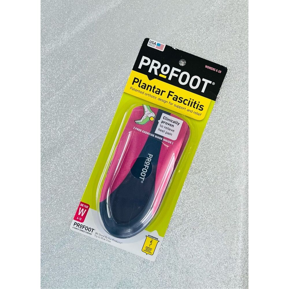Profoot Plantar Fasciitis Insole Orthodic Shoe Insert Arch Support Women 6-10 Ne